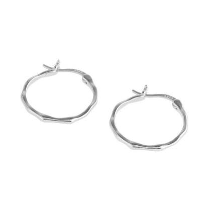 S925 Sterling Silver INS Simple Niche Irregular Convex Earrings-Jewearrings