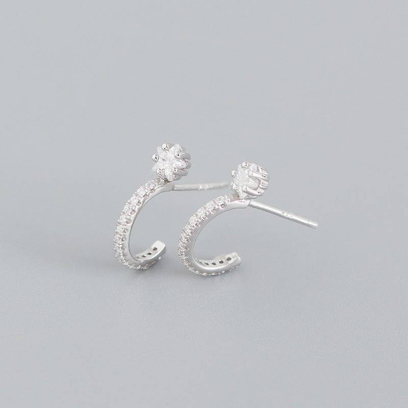 INS Five-pointed Star Zircon Cross-border Earrings Earrings-Jewearrings