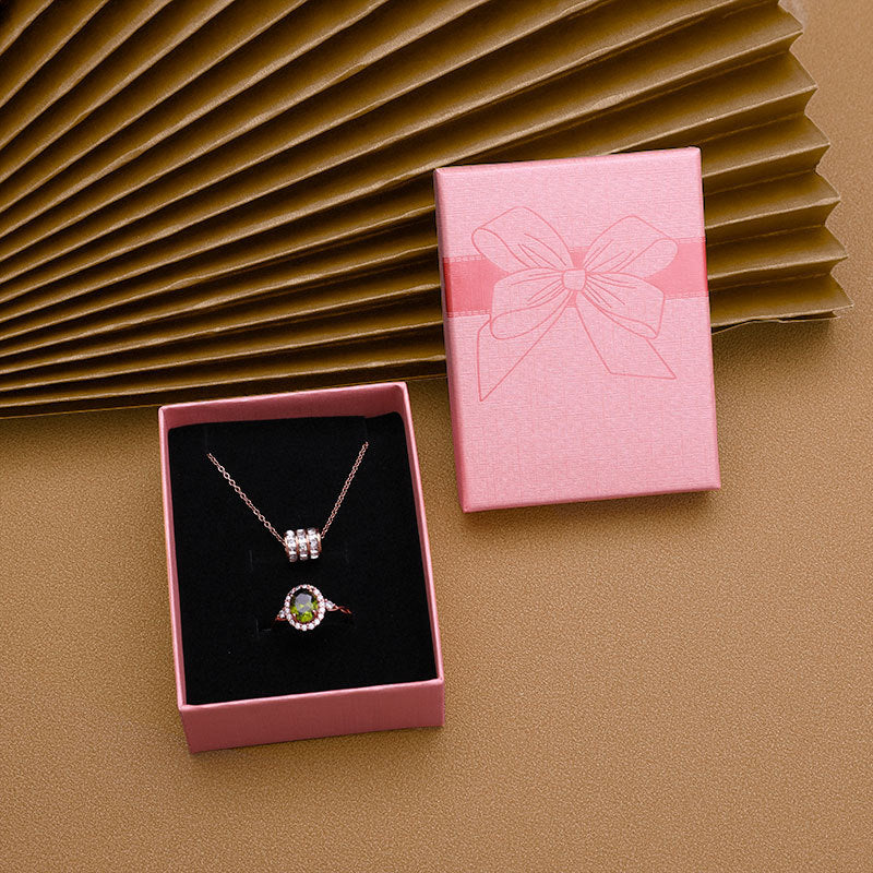 Bow Necklace Earrings Packaging Gift Box-Jewearrings