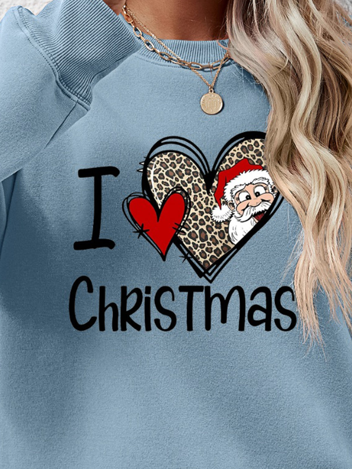 CHRISTMAS Graphic Round Neck Sweatshirt-Jewearrings