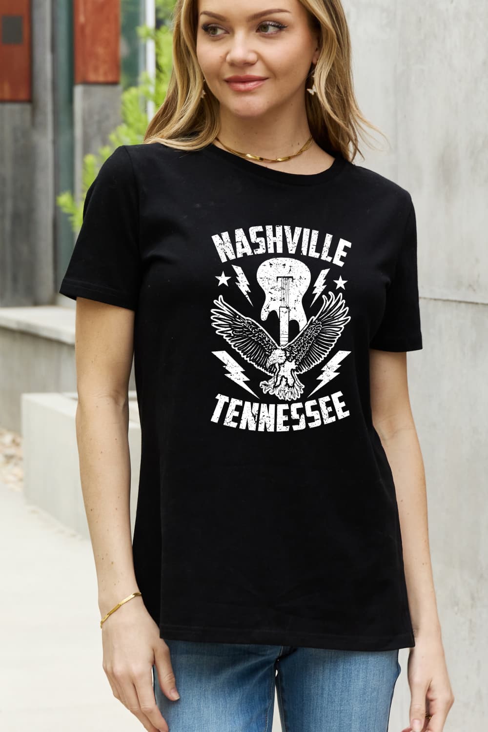 Simply Love Simply Love Full Size NASHVILLE TENNESSEE Graphic Cotton Tee-Jewearrings