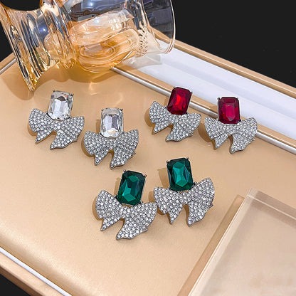 Bow Exaggerated European And American Entry Lux Earrings-Jewearrings