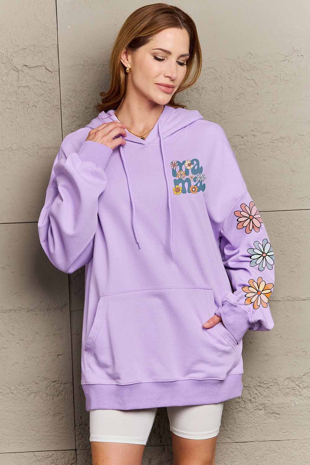 Simply Love Simply Love Full Size MAMA Graphic Dropped Shoulder Hoodie-Jewearrings