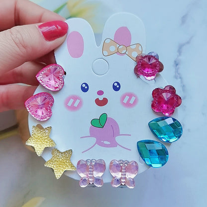 Children's Ear Clip No Pierced Cute Princess Cartoon Pseudo Earrings-Jewearrings