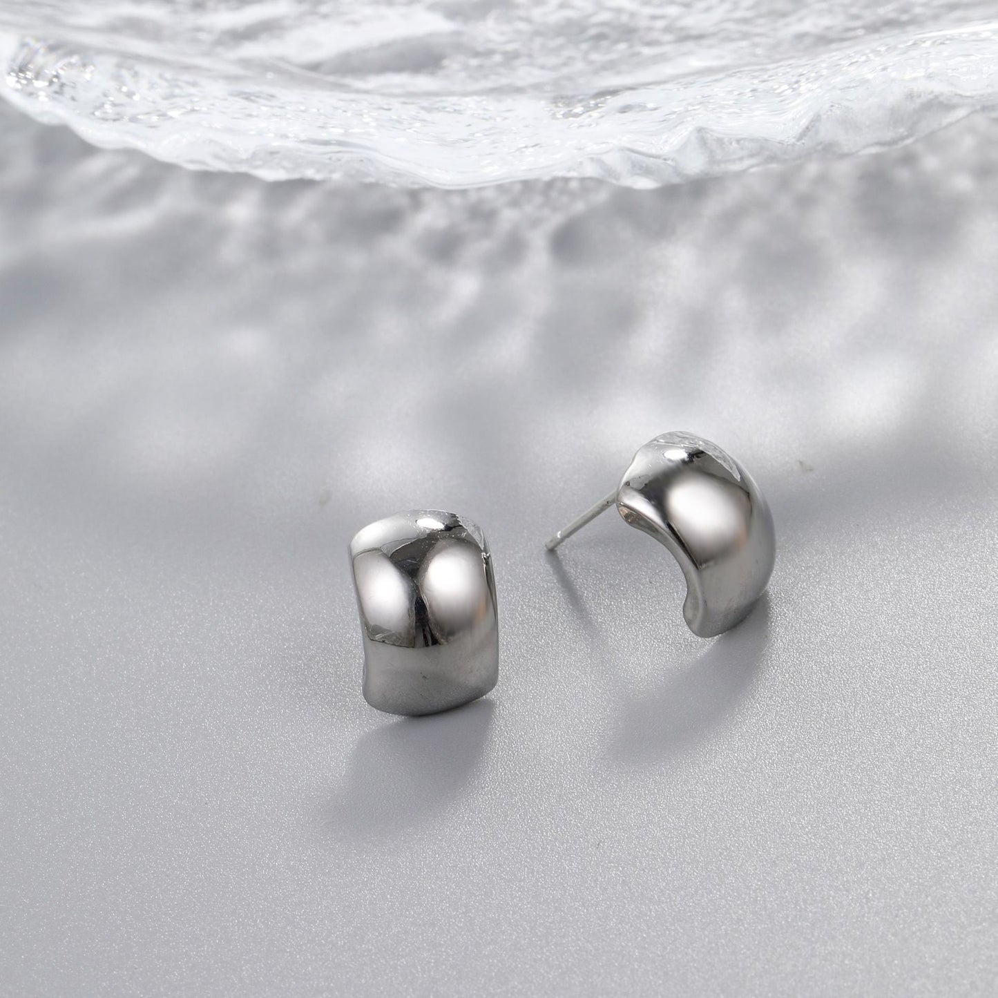 High-grade Alloy Hollow Simple Stylish Water Drop Stud Earrings-Jewearrings