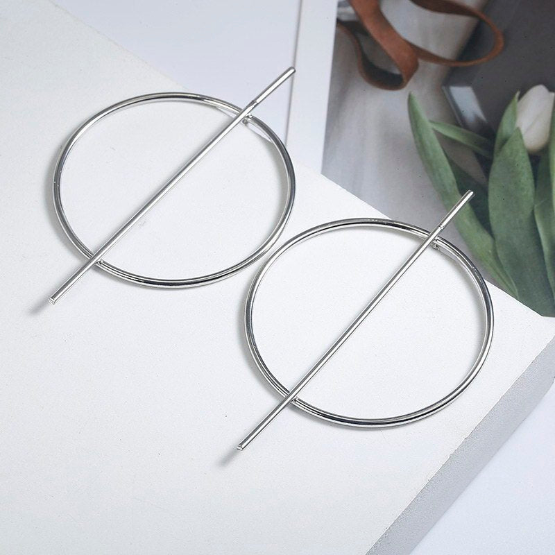 Metal Hoop Earrings-Jewearrings