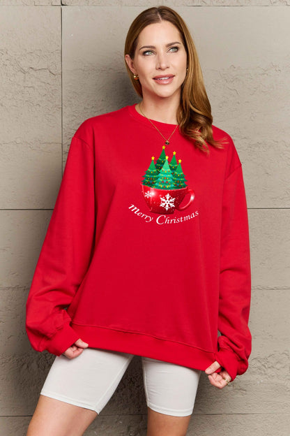 Simply Love Full Size MERRY CHRISTMAS Graphic Sweatshirt-Jewearrings