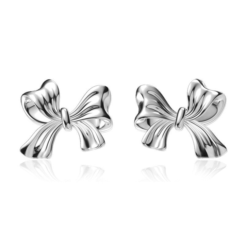 Women's Simple Spiral Bow Metal Alloy Earrings-Jewearrings