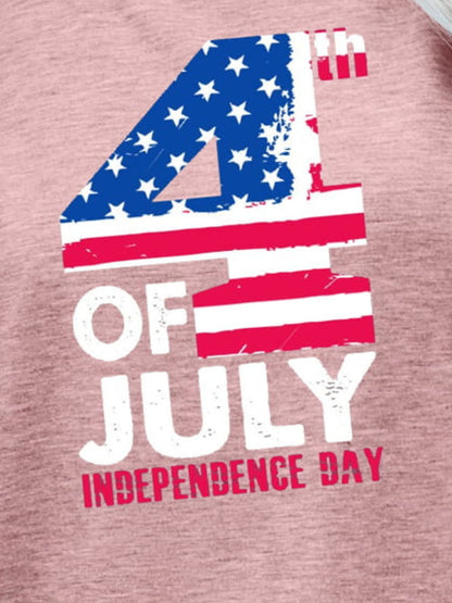 4th OF JULY INDEPENDENCE DAY Graphic Tee-Jewearrings