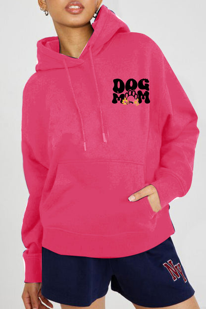 Simply Love Simply Love Full Size DOG MOM Graphic Hoodie-Jewearrings