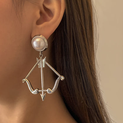 Accessories Exaggerated Personality Creative Bow And Arrow Geometric Earrings-Jewearrings