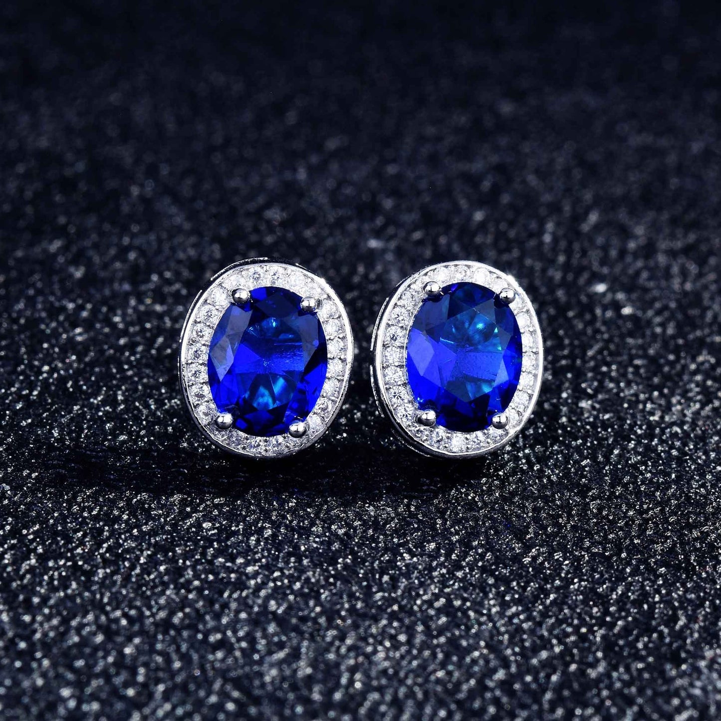 Temperament Oval Zircon Earrings Women's Gold Plated Simple-Jewearrings