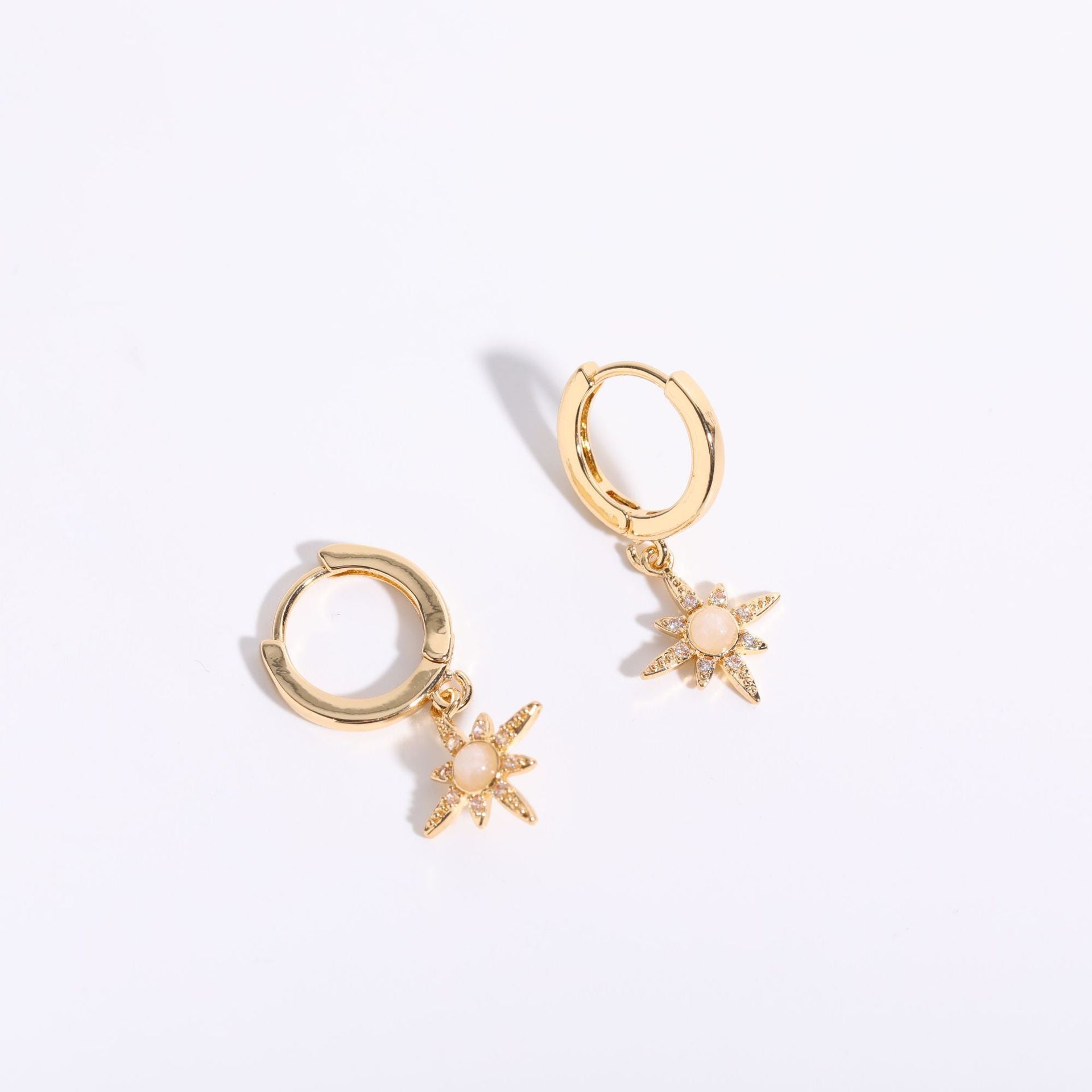 Octopus Earrings Opal Zircon Stars-Jewearrings