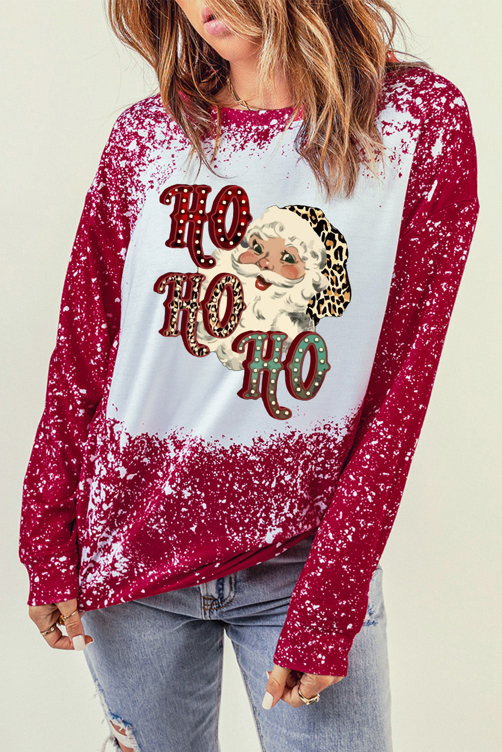 Santa Graphic Long Sleeve T-Shirt-Jewearrings