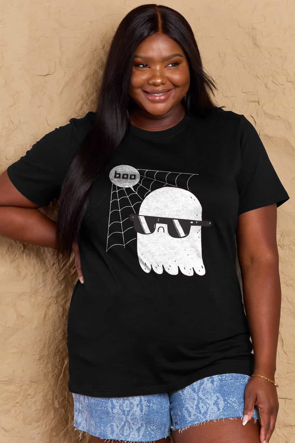 Simply Love Full Size BOO Graphic Cotton T-Shirt-Jewearrings