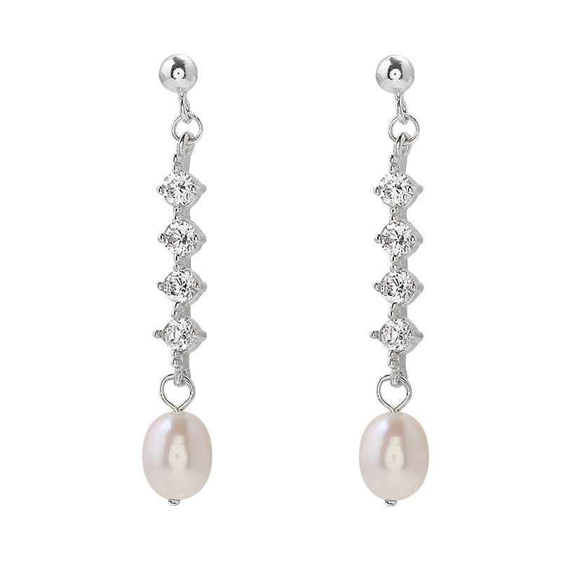 Pearl Earrings Women's Long Temperament-Jewearrings