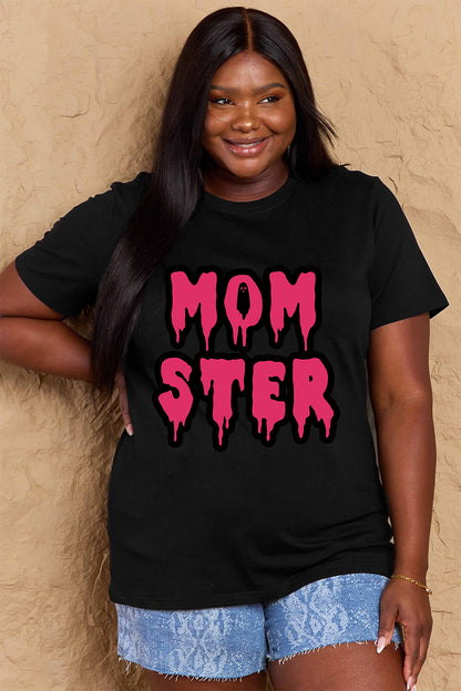 Simply Love Full Size MOM STER Graphic Cotton T-Shirt-Jewearrings