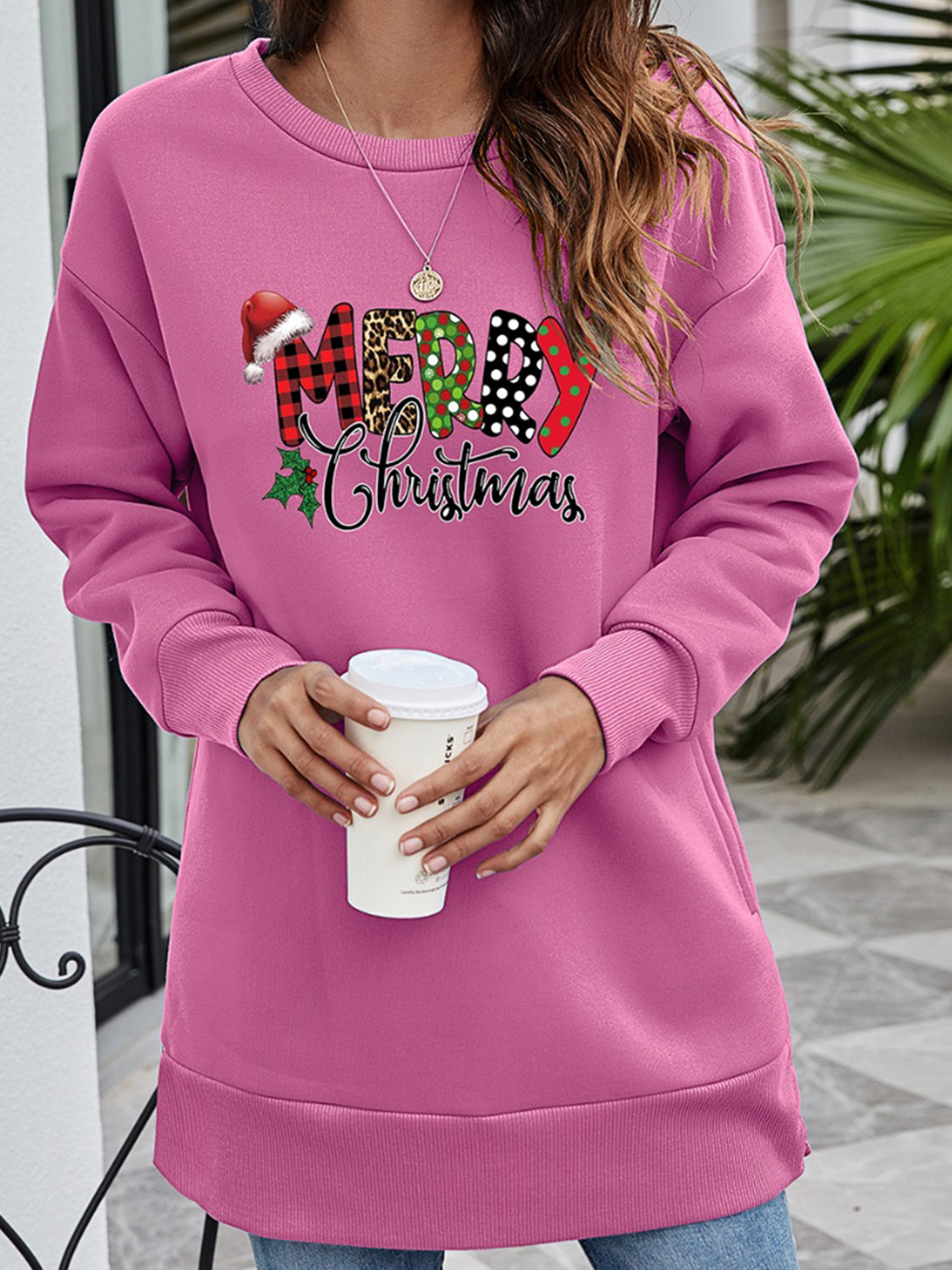 MERRY CHRISTMAS Graphic Sweatshirt-Jewearrings