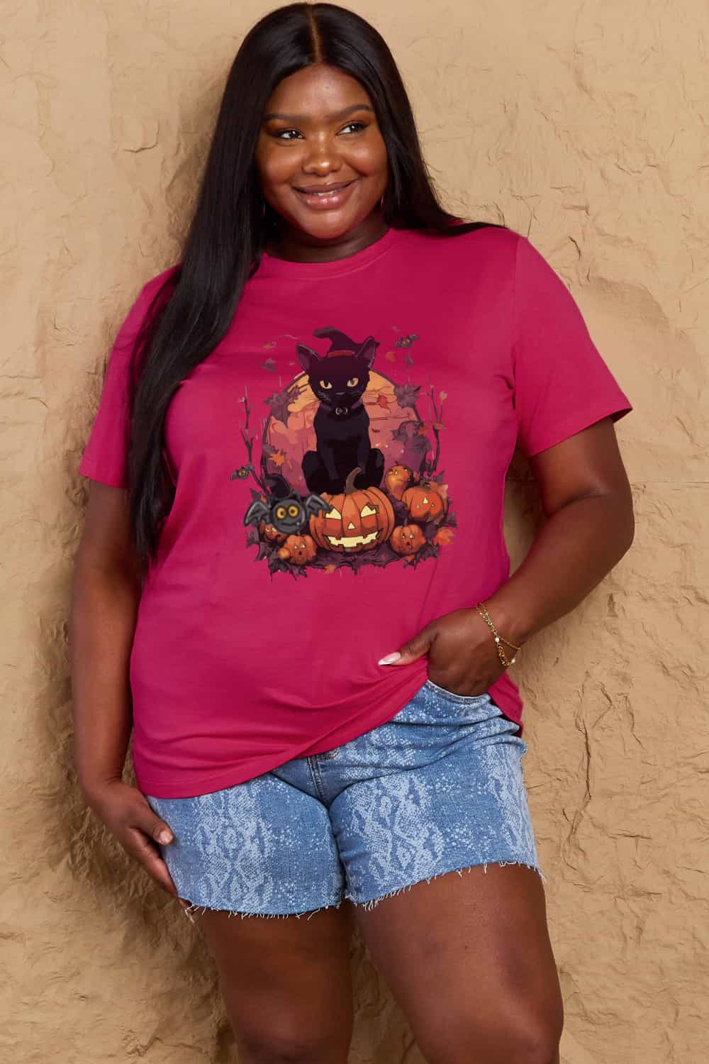 Simply Love Full Size Halloween Theme Graphic T-Shirt-Jewearrings