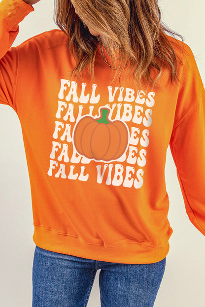 FALL VIBES Graphic Dropped Shoulder Sweatshirt-Jewearrings