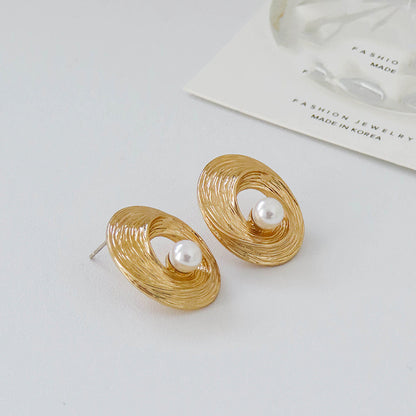 New Simple Pearl Earrings-Jewearrings