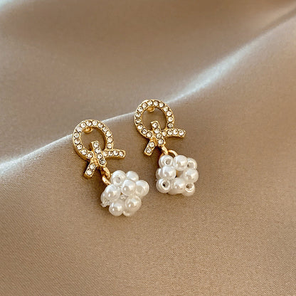 S925 Silver Needle Design Sense French Pearl Earrings Women-Jewearrings