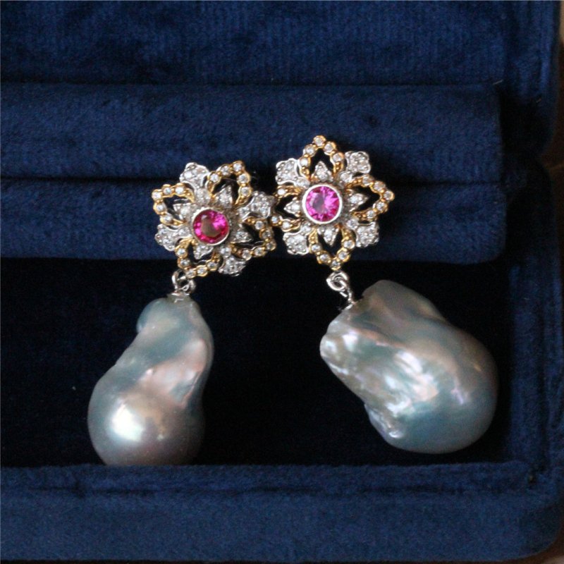 Baroque Freshwater Pearl Earrings-Jewearrings