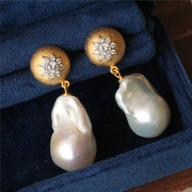 Baroque Freshwater Pearl Earrings-Jewearrings