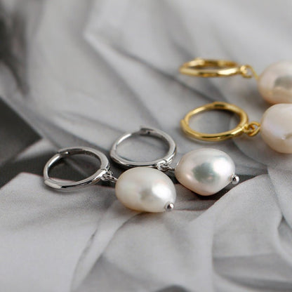 Baroque Irregular Freshwater Pearl Stud Earrings-Jewearrings