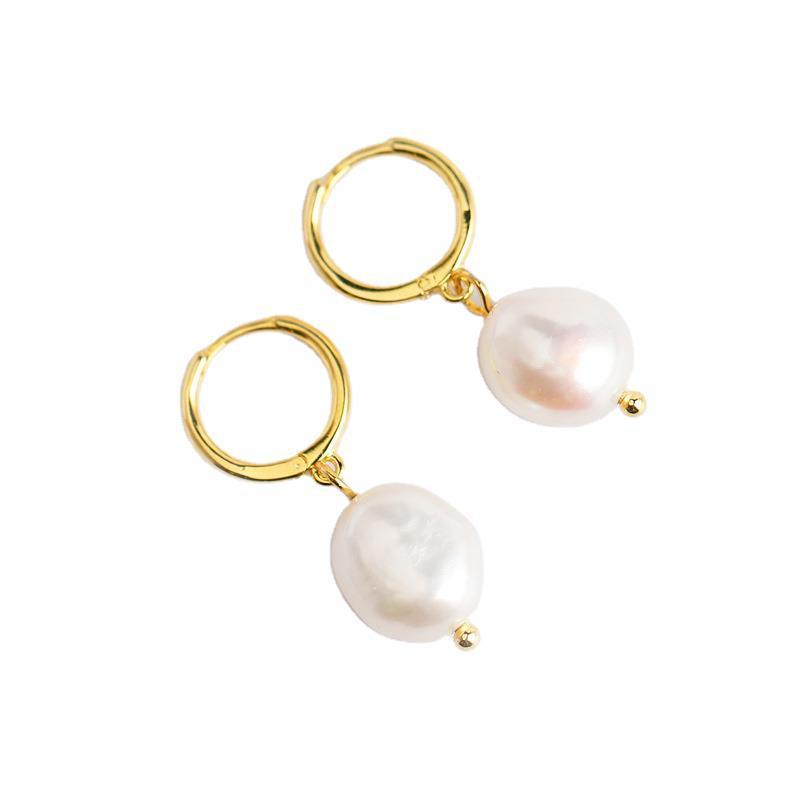 Baroque Irregular Freshwater Pearl Stud Earrings-Jewearrings