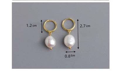 Baroque Irregular Freshwater Pearl Stud Earrings-Jewearrings