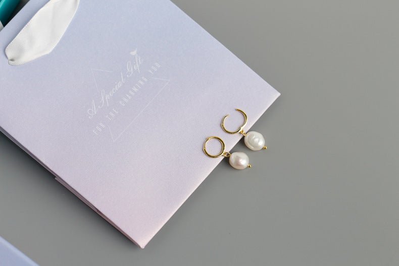 Baroque Irregular Freshwater Pearl Stud Earrings-Jewearrings