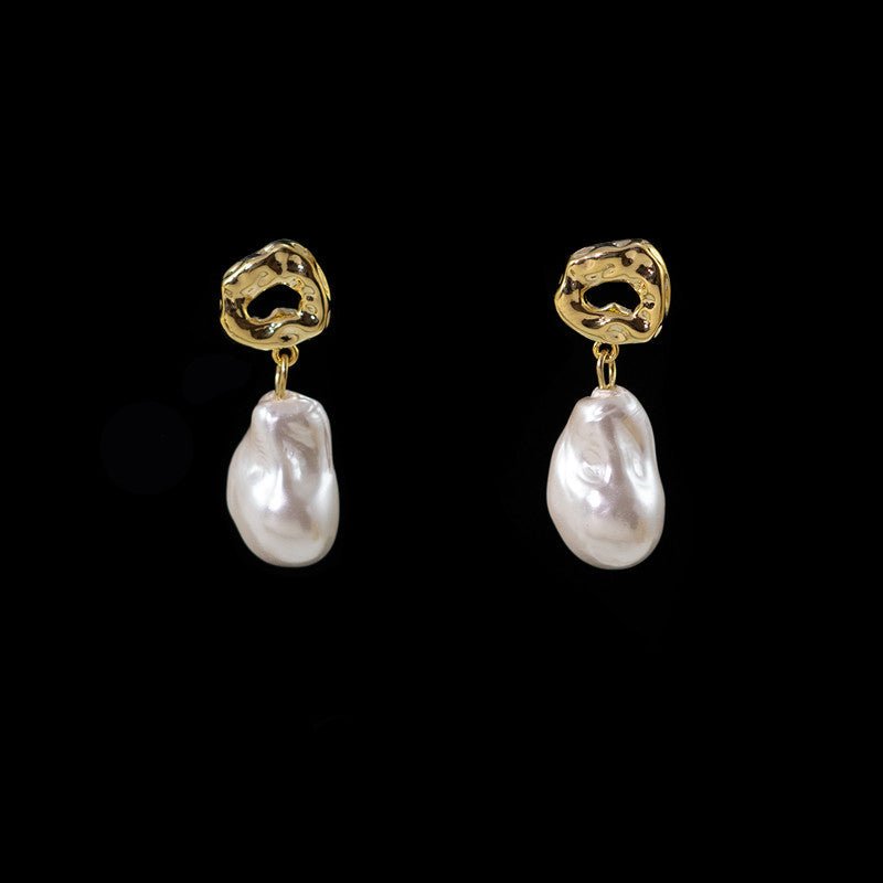 Baroque Irregular Pearl High-end Earrings Ear Clips-Jewearrings