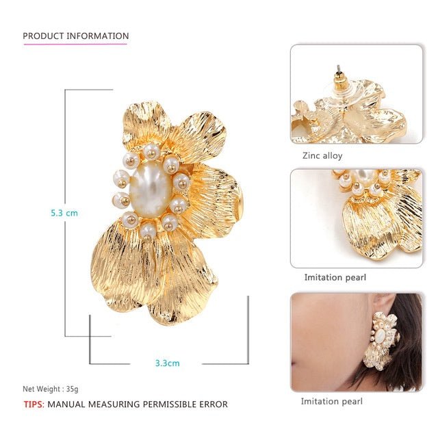 Baroque Pearl Earrings Fashion Drop Shape-Jewearrings