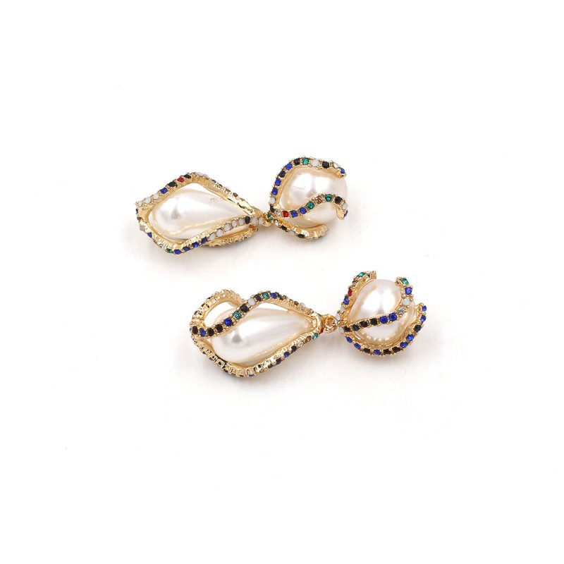 Baroque Pearl Earrings Fashion Drop Shape-Jewearrings