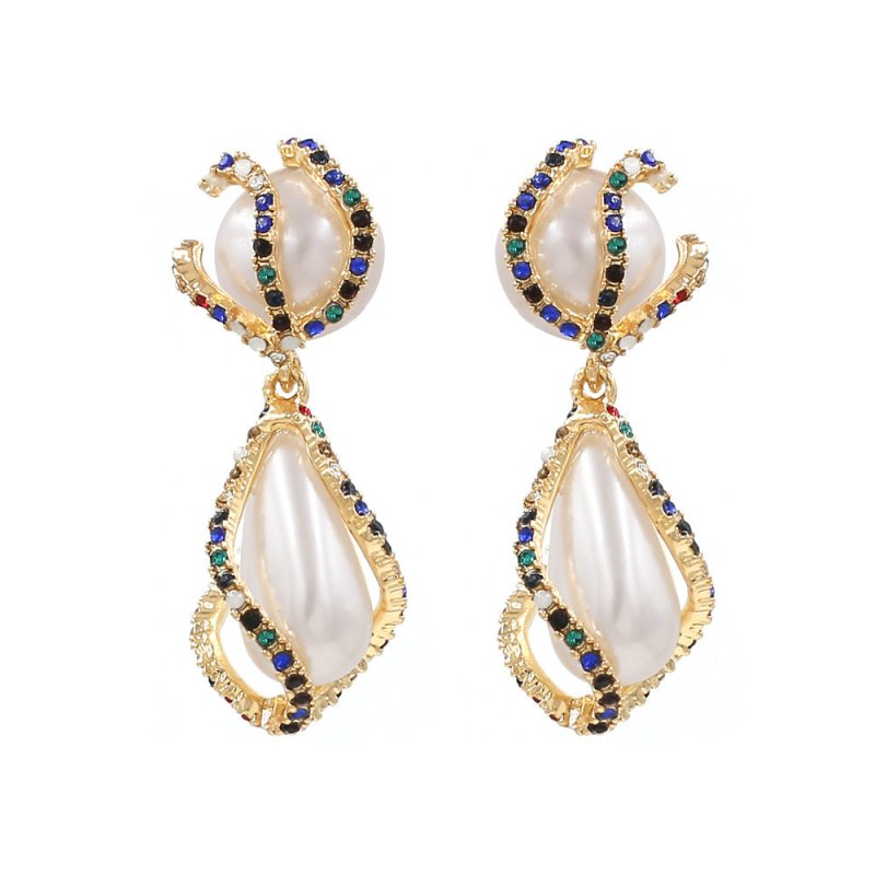 Baroque Pearl Earrings Fashion Drop Shape-Jewearrings