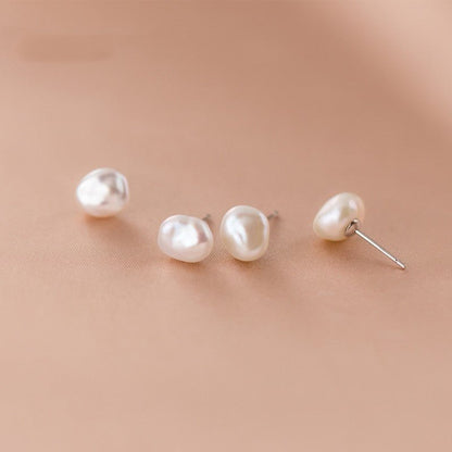 Baroque Pearl Earrings Women's Fashion Is Irregular-Jewearrings