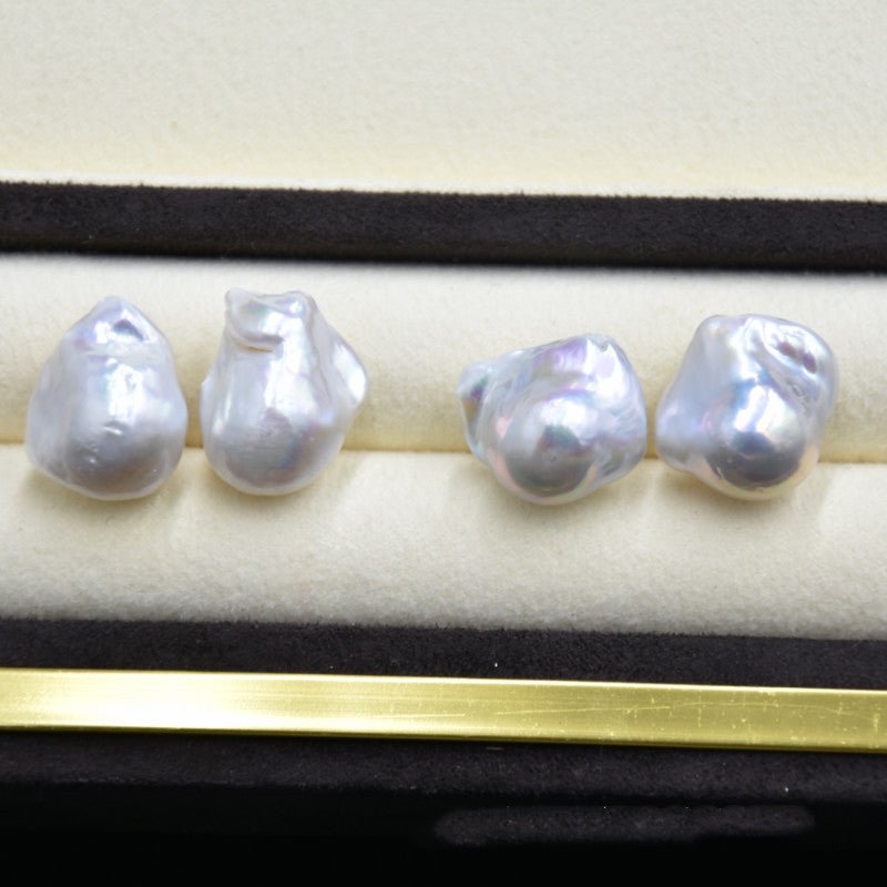 Baroque Pearl Stud Earrings Tail Bead Stud Earrings-Jewearrings