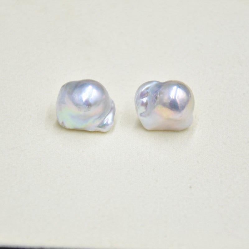 Baroque Pearl Stud Earrings Tail Bead Stud Earrings-Jewearrings