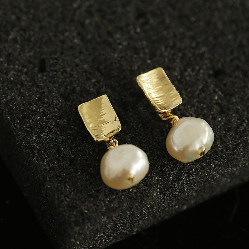 Baroque Pearl Stud Earrings Women-Jewearrings