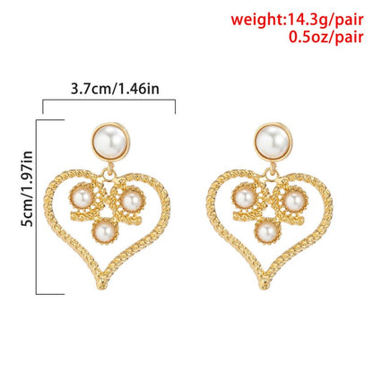 Baroque Small Fragrant Pearl Thread Exaggerated Earrings-Jewearrings