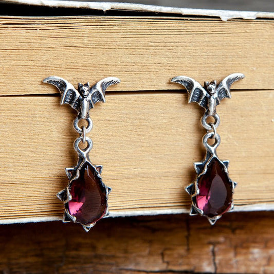 Bat Earrings 925 Sterling Silver-Jewearrings