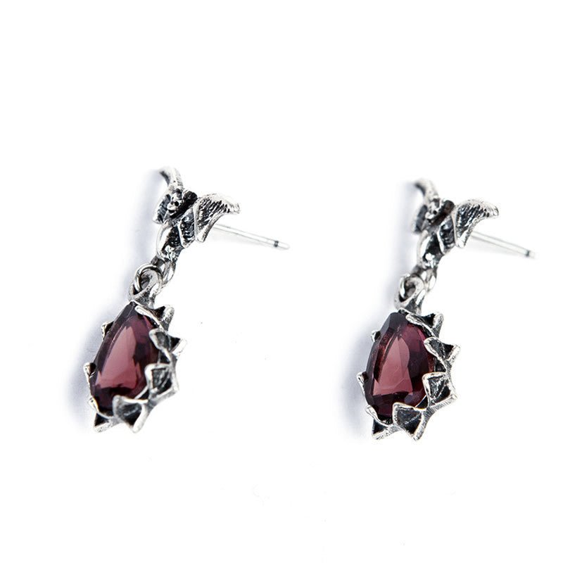 Bat Earrings 925 Sterling Silver-Jewearrings