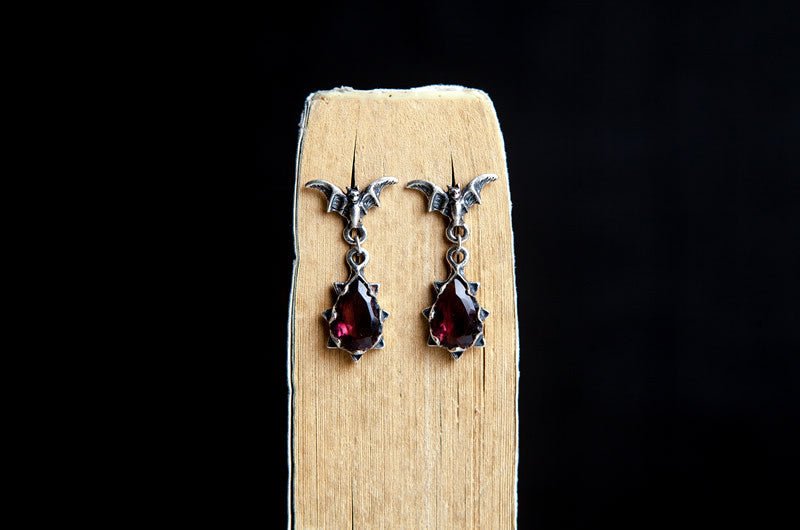 Bat Earrings 925 Sterling Silver-Jewearrings