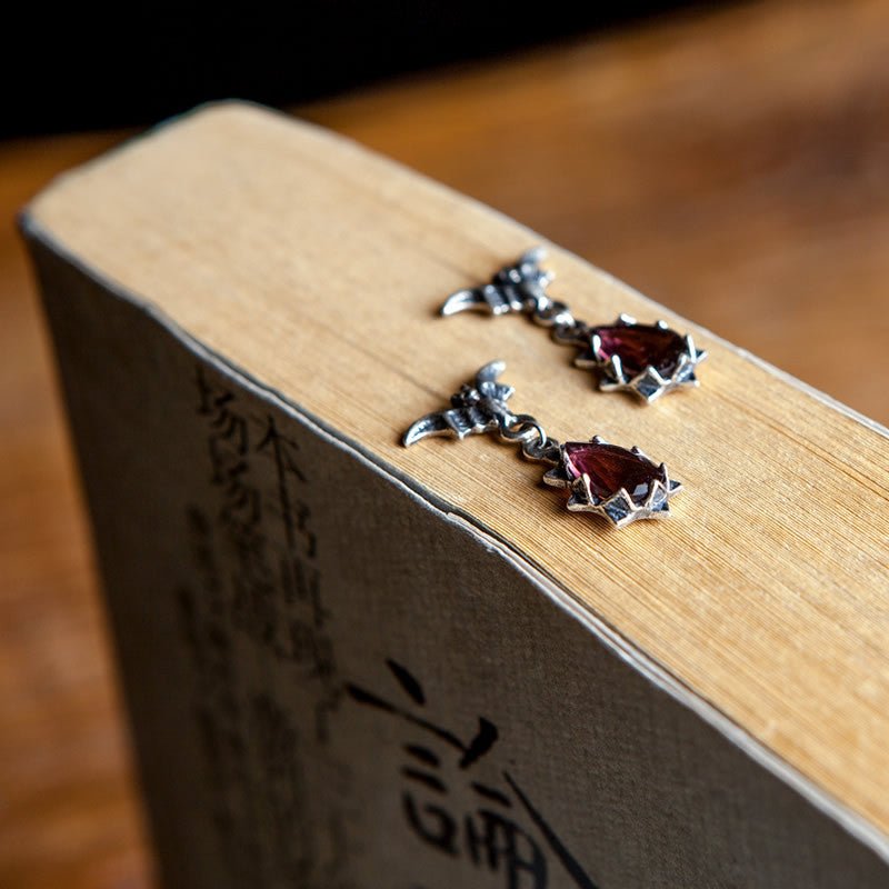 Bat Earrings 925 Sterling Silver-Jewearrings