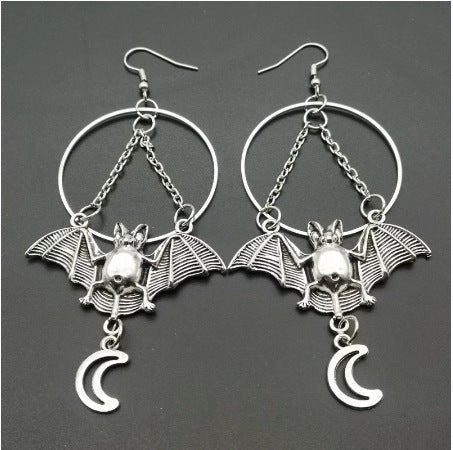 Bat Earrings Big Ring Jewelry-Jewearrings