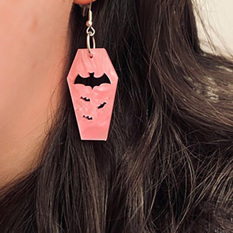 Bat Earrings Coffin Plate-Jewearrings