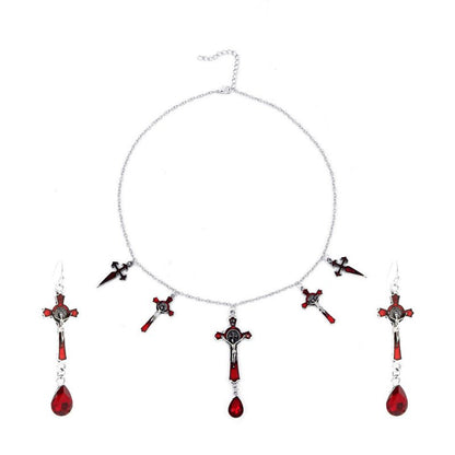 Bat Earrings Cross Pendant-Jewearrings