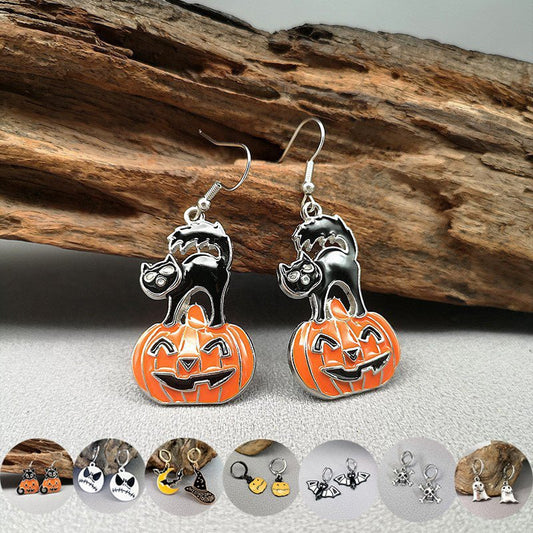 Bat Earrings Funny Halloween Jewelry-Jewearrings