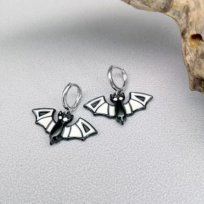 Bat Earrings Funny Halloween Jewelry-Jewearrings